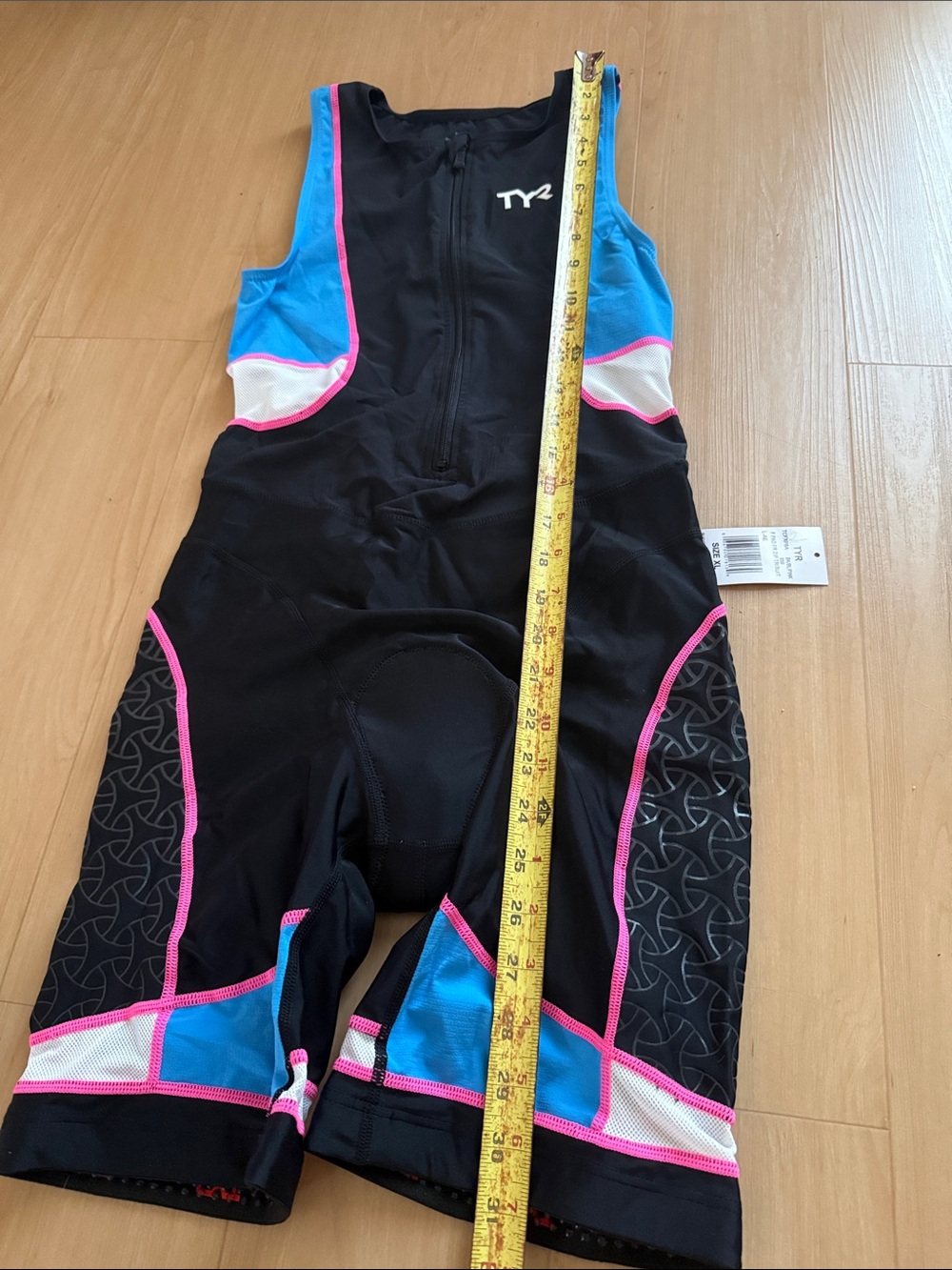 TYR WOMEN TRIATHLON RACESUIT KIT FRONT ZIPPER ATHLETIC FIT SZ XL
BLACK BLUE NWOT - Picture 8 of 13